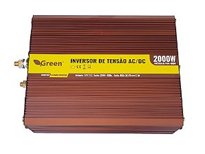 Inversor De Energia e conversor de Tensão 2000w-12V-P/220V-Onda Senoidal Modificada