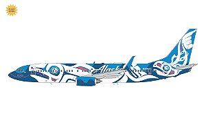 PRÉ- VENDA - Gemini Jets 1:200 Alaska Airlines B737-800S “Xáat Kwáani/”Salmon People,” flaps down