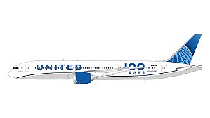 PRÉ-VENDA- Gemini Jets: 1/200 United Airlines B787-9 “100 Years”