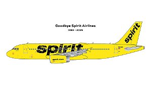GeminiJets 1:400 Spirit Airlines A320-200 N604NK (final revenue flight) (pré-venda)