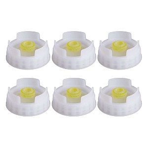 Kit 6 Bicos Bisnaga de Molhos FIFO Silicone Amarelo