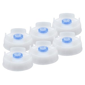 Kit 6 Bicos Bisnaga de Molhos FIFO Silicone Azul