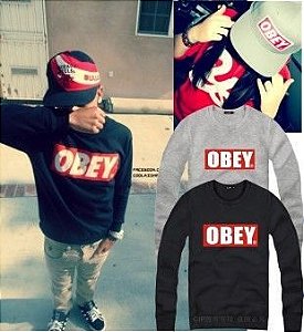 Moletom OBEY s/ capuz