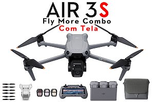 Drone DJI Air 3S Fly More Combo (Com tela) - Versão Nacional