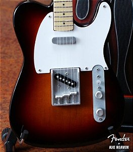 Miniatura da Guitarra Oficialmente licenciada Classica Sunburst Fender Telecaster