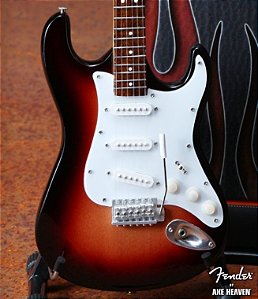 Miniatura da Guitarra Oficialmente licenciada Classica Sunburst Fender Stratocaster
