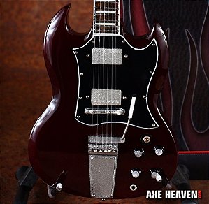 Miniatura da guitarra Gibson SG do Angus Young - AC/DC