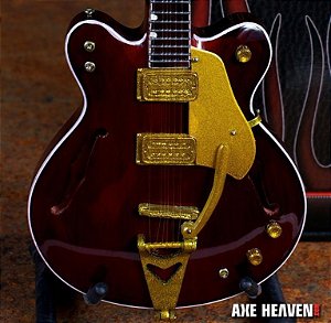 Miniatura da guitarra Gibson Rosewood corpo oco - George Harrison - Beatles