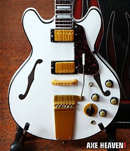 Miniatura da guitarra do Alex Lifeson Signature Branco de corpo oco