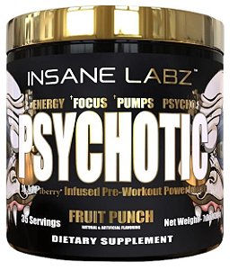 Pré Treino Gold Psychotic 204g Ponche de Frutas - Insane Labz