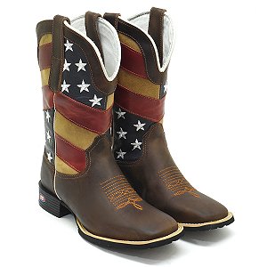 Bota Texana Country Americana Sola Preta