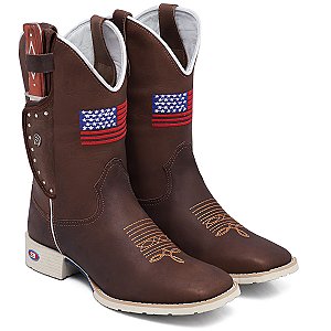 Bota Texana Country Masculina Com kit Bainha e Faca