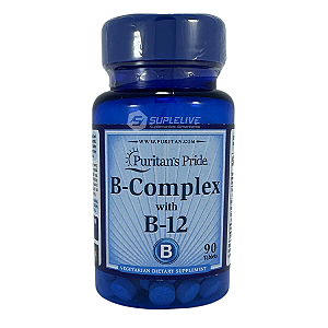 Puritan's Pride, Complexo de Vitamina B com B12 90 Comprimidos