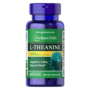 L-Teanina 200mg (por porção) 60 Cápsulas Puritan's Pride