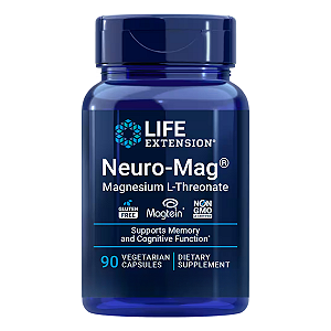 Neuro-Mag Magnésio L-Treonato 90 Cápsulas Life Extension