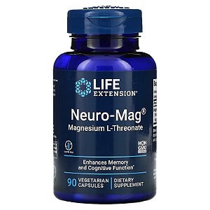Life Extension, Neuro-Mag Magnésio L-Treonato 90 Cápsulas