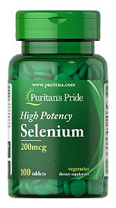 Puritan's Pride, Selênio 200mcg 100 Comprimidos