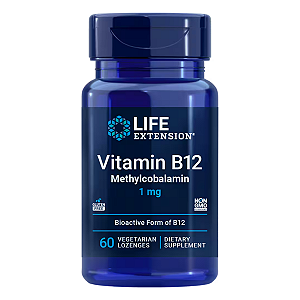 Vitamina B12 Metilcobalamina 1mg 60 Pastilhas Life Extension