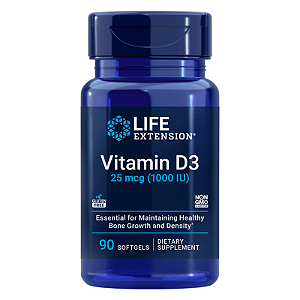 Vitamina D3 25mcg 1000UI 90 Softgels Life Extension