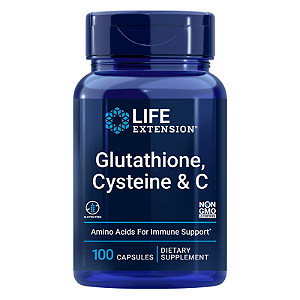 Glutationa Cisteina e Vitamina C 100 Cápsulas Life Extension