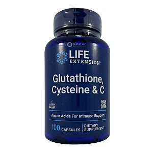 Life Extension, Glutationa Cisteina e Vitamina C 100 Cápsulas