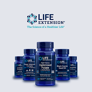 Folato Otimizado 8500mcg DFE 30 Tabletes Life Extension