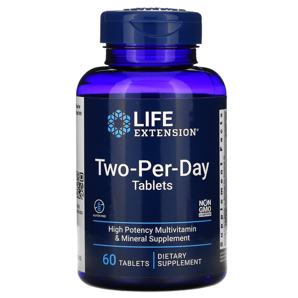 Life Extension, Multivitamínico Two Per Day 60 Comprimidos