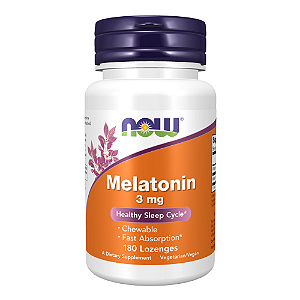 Melatonina 3mg 180 Pastilhas NOW Foods
