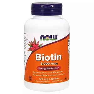 NOW Foods, Biotina 5000mcg 120 Cápsulas