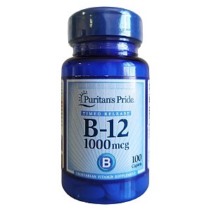 Puritan's Pride, Vitamina B12 1000mcg Liberação Gradual 100 Comprimidos