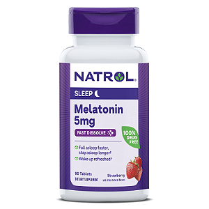 Melatonina 5mg Fast Dissolve 90 Tabletes Morango Natrol