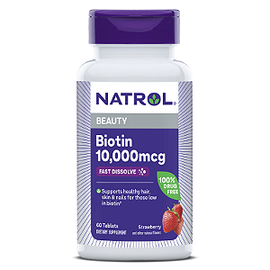 Biotina 10mg (10.000mcg) 60 Tabletes Morango Natrol