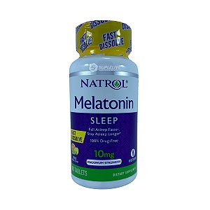 Natrol, Melatonina 10mg Dissolução Rápida 60 Comprimidos