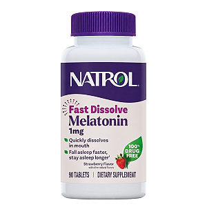 Melatonina 1mg Fast Dissolve 90 Tabletes Morango Natrol