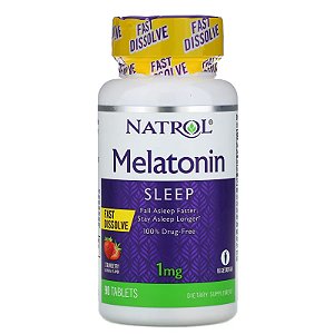 Natrol, Melatonina 1mg Dissolução Rápida 90 Comprimidos