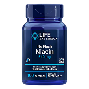 No Flush Niacina 640mg 100 Cápsulas Life Extension