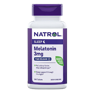 Melatonina 3mg Time Release 100 Tabletes Natrol