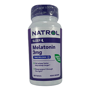 Natrol, Melatonina 3mg Time Release 100 Comprimidos