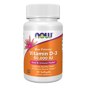 Vitamina D3 50.000 UI 50 Cápsulas NOW Foods