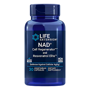 NAD + Cell Regenerator e Resveratrol 300mg 30 Cápsulas Life Extension