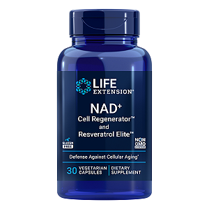 NAD + Cell Regenerator e Resveratrol 300mg 30 Cápsulas Life Extension