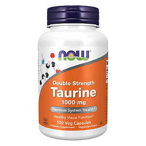 Taurina 1g (1000mg) 100 Cápsulas NOW Foods