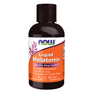 Melatonina Líquida 3mg 59ml Absorção Rápida NOW Foods