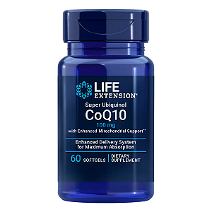 Super Ubiquinol CoQ10 100mg com Suporte Mitocondrial Aprimorado Life Extension