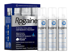 Rogaine Foam 5% - Minoxil em Espuma (3 meses) - Estoque no Brasil