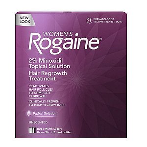 Rogaine - Minoxidil em Solução 2% para Mulheres 60ml - Tratamento para 3 meses