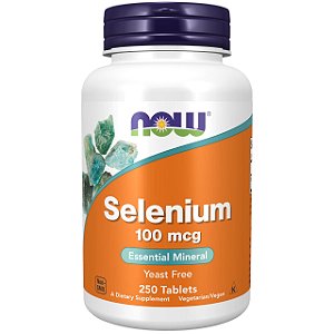 Selênio 100mcg 250 Tabletes NOW Foods