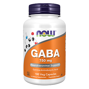 Gaba 750mg 100 Cápsulas NOW Foods