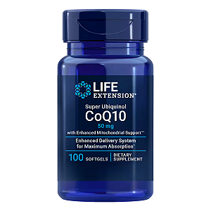 Ubiquinol Mitocondrial CoQ10 50mg 100 Softgels Life Extension