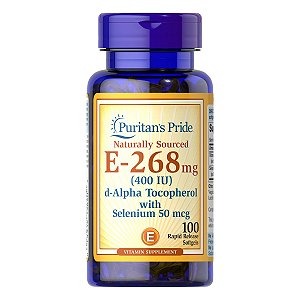 Vitamina E com Selênio 400ui 100 Softgels Puritan's Pride